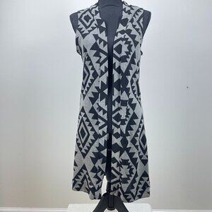 Say What? Black and Grey Cardigan Size L